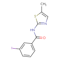 Chemical structure of 3-iodo-N-(5-methyl-1,3-thiazol-2-yl)benzamide - CSSB00000154627