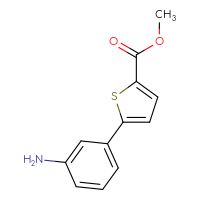 Chemical structure of methyl 5-(3-aminophenyl)thiophene-2-carboxylate - CSSB00010174203