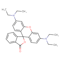 Chemical structure of 3',6'-bis(diethylamino)-3H-spiro[2-benzofuran-1,9'-xanthen]-3-one - CSSB00016997065