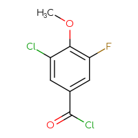 Chemical structure of 3-chloro-5-fluoro-4-methoxybenzoyl chloride - CSSB00010140306