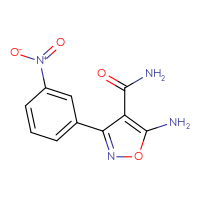 Chemical structure of 5-amino-3-(3-nitrophenyl)-1,2-oxazole-4-carboxamide - CSSB00020597503