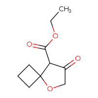 Chemical structure of ethyl 7-oxo-5-oxaspiro[3.4]octane-8-carboxylate - CSSB00102861885