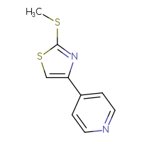 Chemical structure of 4-[2-(methylsulfanyl)-1,3-thiazol-4-yl]pyridine - CSSB09892476717