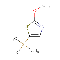 Chemical structure of 2-methoxy-5-(trimethylsilyl)-1,3-thiazole - CSSB00015100287