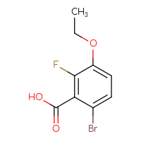 Chemical structure of 6-bromo-3-ethoxy-2-fluorobenzoic acid - CSSB00102730644