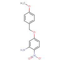 Chemical structure of 5-[(4-methoxyphenyl)methoxy]-2-nitroaniline - CSSB00050322347