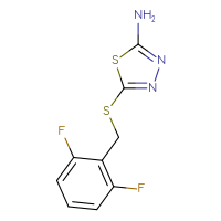 Chemical structure of 5-{[(2,6-difluorophenyl)methyl]sulfanyl}-1,3,4-thiadiazol-2-amine - CSSB00000261496