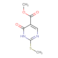 Chemical structure of methyl 2-(methylsulfanyl)-6-oxo-1,6-dihydropyrimidine-5-carboxylate - CSSB00000042258
