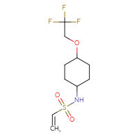 Chemical structure of N-[4-(2,2,2-trifluoroethoxy)cyclohexyl]ethene-1-sulfonamide - CSMB21332097732