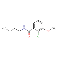 Chemical structure of N-butyl-2-chloro-3-methoxybenzamide - CSSB02519554550