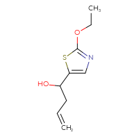 Chemical structure of 1-(2-ethoxy-1,3-thiazol-5-yl)but-3-en-1-ol - CSSB02495752698