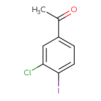 Chemical structure of 1-(3-chloro-4-iodophenyl)ethan-1-one - CSSB00013965272