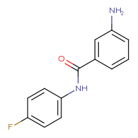 Chemical structure of 3-amino-N-(4-fluorophenyl)benzamide - CSSB00000500780