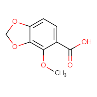 Chemical structure of 4-methoxy-2H-1,3-benzodioxole-5-carboxylic acid - CSSB00009908354