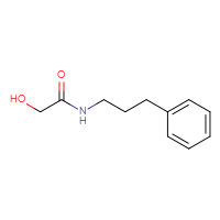 Chemical structure of 2-hydroxy-N-(3-phenylpropyl)acetamide - CSSB00011315730