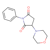 Chemical structure of 3-(morpholin-4-yl)-1-phenylpyrrolidine-2,5-dione - CSSB00132558065