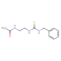 Chemical structure of N-{2-[(benzylcarbamothioyl)amino]ethyl}acetamide - CSSB00103361327