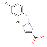 Chemical structure of 2-[(2,4-dimethylphenyl)amino]-1,3-thiazole-4-carboxylic acid - CSSB00006011495