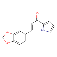 Chemical structure of (2E)-3-(2H-1,3-benzodioxol-5-yl)-1-(1H-pyrrol-2-yl)prop-2-en-1-one - CSSB00132951173