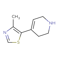 Chemical structure of 4-(4-methyl-1,3-thiazol-5-yl)-1,2,3,6-tetrahydropyridine - CSSB00018431183