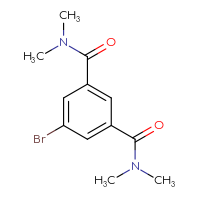 Chemical structure of 5-bromo-N1,N1,N3,N3-tetramethylbenzene-1,3-dicarboxamide - CSSB01432918270