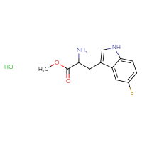 Chemical structure of methyl 2-amino-3-(5-fluoro-1H-indol-3-yl)propanoate hydrochloride - CSSB06744558329