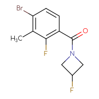 Chemical structure of 1-(4-bromo-2-fluoro-3-methylbenzoyl)-3-fluoroazetidine - CSSB00068046473