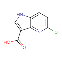 Chemical structure of 5-chloro-1H-pyrrolo[3,2-b]pyridine-3-carboxylic acid - CSSB00009856237