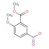 Chemical structure of methyl 2-methoxy-5-nitrobenzoate - CSSB00000205473