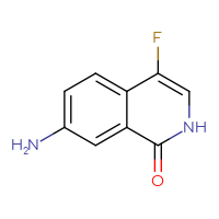 Chemical structure of 7-amino-4-fluoro-1,2-dihydroisoquinolin-1-one - CSSB00009892095
