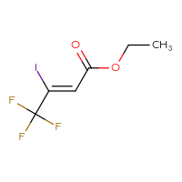 Chemical structure of ethyl (2Z)-4,4,4-trifluoro-3-iodobut-2-enoate - CSSB09891595021