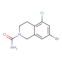 Chemical structure of 7-bromo-5-chloro-1,2,3,4-tetrahydroisoquinoline-2-carboxamide - CSSB01869974203