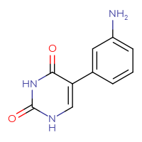 Chemical structure of 5-(3-aminophenyl)-1,2,3,4-tetrahydropyrimidine-2,4-dione - CSSB00010140015