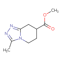Chemical structure of methyl 3-methyl-5H,6H,7H,8H-[1,2,4]triazolo[4,3-a]pyridine-7-carboxylate - CSSB00025778462