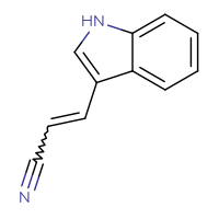 Chemical structure of 3-(1H-indol-3-yl)prop-2-enenitrile - CSSB00137408537