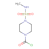 Chemical structure of 4-(methylsulfamoyl)piperazine-1-carbonyl chloride - CSSB14959847573