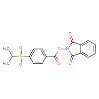 Chemical structure of 1,3-dioxo-2,3-dihydro-1H-isoindol-2-yl 4-(propane-2-sulfonyl)benzoate - CSSB00116222007