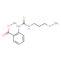 Chemical structure of methyl 2-({[3-(methylsulfanyl)propyl]carbamothioyl}amino)benzoate - CSSB21432541452