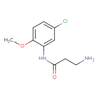 Chemical structure of 3-amino-N-(5-chloro-2-methoxyphenyl)propanamide - CSSB00000766476