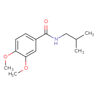 Chemical structure of 3,4-dimethoxy-N-(2-methylpropyl)benzamide - CSSB00000385126