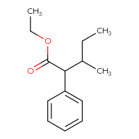 Chemical structure of ethyl 3-methyl-2-phenylpentanoate - CSSB00000246218