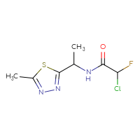 Chemical structure of 2-chloro-2-fluoro-N-[1-(5-methyl-1,3,4-thiadiazol-2-yl)ethyl]acetamide - CSSB09893494890
