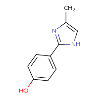 Chemical structure of 4-(4-methyl-1H-imidazol-2-yl)phenol - CSSB00012064244
