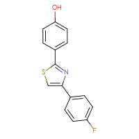 Chemical structure of 4-[4-(4-fluorophenyl)-1,3-thiazol-2-yl]phenol - CSSB00027096101
