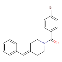 Chemical structure of 1-(4-bromobenzoyl)-4-(phenylmethylidene)piperidine - CSSB01688821222