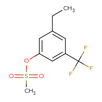 Chemical structure of 3-ethyl-5-(trifluoromethyl)phenyl methanesulfonate - CSSB21432449758