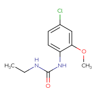 Chemical structure of 1-(4-chloro-2-methoxyphenyl)-3-ethylurea - CSSB01992317310