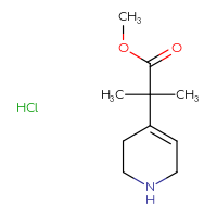 Chemical structure of methyl 2-methyl-2-(1,2,3,6-tetrahydropyridin-4-yl)propanoate hydrochloride - CSSB00103148585