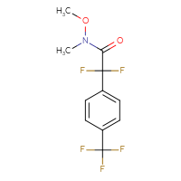 Chemical structure of 2,2-difluoro-N-methoxy-N-methyl-2-[4-(trifluoromethyl)phenyl]acetamide - CSSB21151590542