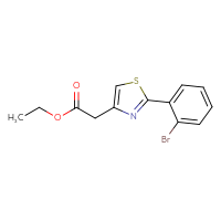 Chemical structure of ethyl 2-[2-(2-bromophenyl)-1,3-thiazol-4-yl]acetate - CSSB00003929833